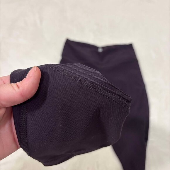 Women's Violet Leggings with Mesh & Raised Fabric Accents - Picture 2 of 7